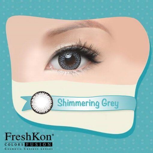 FreshKon Colors Fusion Shimmering Grey Monthly Coloured Contact Lenses