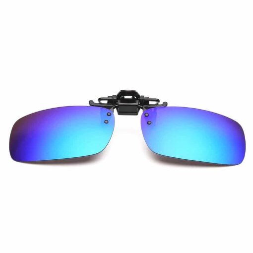 Dark Blue Mirror Clip-On Flip up Sunglass