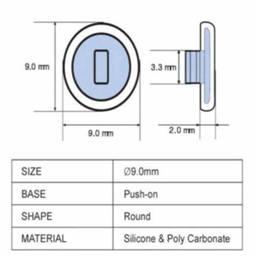 Push-In Round Silicone Nose Pad